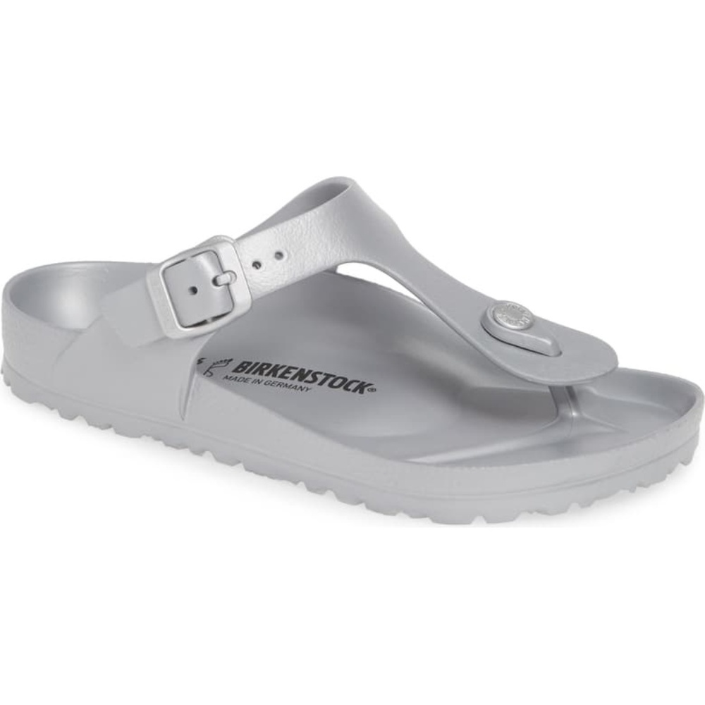 Birkenstock’s Gizeh Flip Flop in Silver